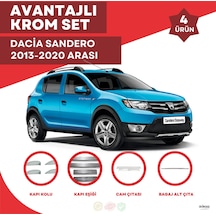 Dacia Sandero Avantajlı Krom Set 2013-2020 Arası -4ürün- Paslanma