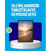 Android 15 Tablet Klavyeli Mouse Lu Profesyonel Set Optik