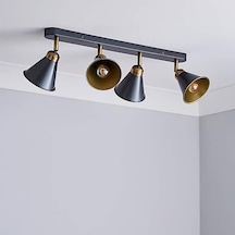 Rsylight Retro Metal Dekotatif Rustik Masa Üstü 4 Lü Sıralı Avize Beyaz