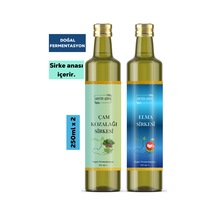 Çam Kozalağı Sirkesi Ve Elma Sirkesi 250 Ml + 250 Ml - Doğal Fermente