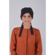 Düz Siyah Tesettür Doktor Hemşire Aşçı Cerrahi Hastane Tesettür B Siyah