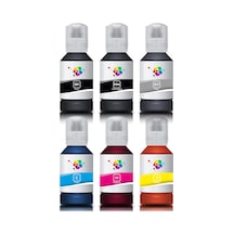 QC Epson EcoTank L8180 Uyumlu Yazıcı Mürekkep Seti 140ml 6 Renk