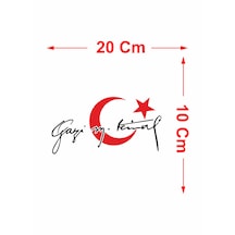 Türk Bayrağı Atatürk Mustafa Kemal Gazi Mustafa Kemal Atatürk İmza Araba Oto Motosiklet Karavan Sticker 00006 20x10 Cm