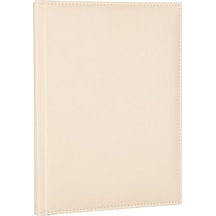 2K 2027 Yeni Yıl Deri Kapak Ajanda Defter Tarihli Çizgili 17x24 CM - Bej