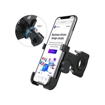 Alüminyum Gövdeli Gidon Bağlantılı Motosiklet Telefon Tutucu