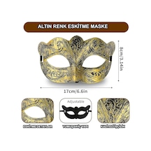 Altın Renk Eskitme Maskeli Balo Maskesi Venedik Tarzı Parti Maskesi