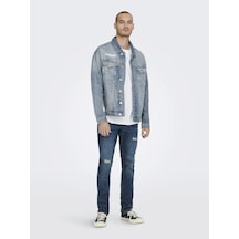 Only & Sons Erkek Kot Ceket 22023244 Mavi
