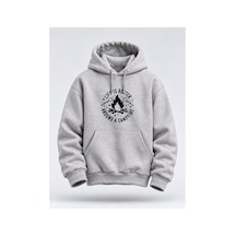 North Whiskers Campfire Hoodie -kamp Ateşi Ve Outdoor Temalı Unisex Kapüşonlu Sweatshirt Gri - 931371664 Gri - 931371664 Gri