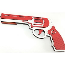 Ahşap Lastik Atan Oyuncak Tabanca Toplu