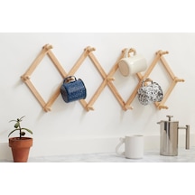 Expandable Coffee Mug Wall Rack Tea Cup Holder Kitchen Organization New Beyaz - Çok Renkli
