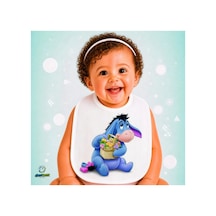 Eeyore Keten Bebek Mama Önlüğü Yumuşak - Emici - Yıkanabilir - Özel Tasarım P050 Çok Renkli