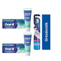 Oral-B 3D White Hafif Nane Diş Macunu 2 x 75 ML + Ortodontik 35 Yumuşak Diş Fırçası