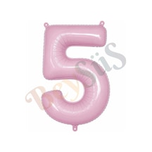 5 Rakam Folyo Balon Pembe Rengi 76 Cm
