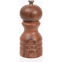 Ceviz Ağacı Tuz Ve Karabiber El Değirmeni Öğütücü Grinder 12 Cm Beyaz