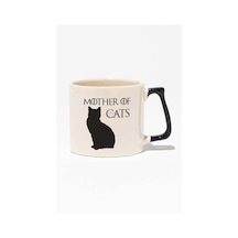 Mother Of Cats Game Of Thrones Baskılı Siyah Kulplu Modern Seramik Kupa Siyah