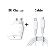 Pd 20w Hızlı Şarj İphone Uyumlu 14 13 12 11 Pro Max Mini 7 8 Artı Xr Tipi C Eu 2m Cable - Kit