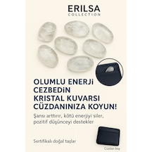 Sertifikalı Cüzdan Boy Kristal Kuvars Taşı Kütle - Günlük Arınma Ve Zihinsel Netlik Taşı