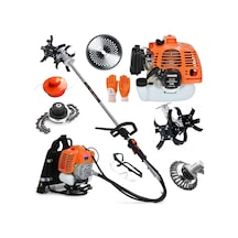 Mager Çapa Aparatlı Toplam 5 Başlık Tırpan Çim Biçme Makinesi