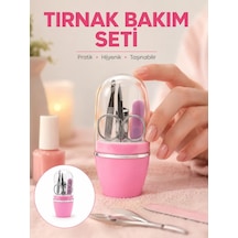 Tırnak Bakım Manikür Pedikür Seti 4 Parça Pembe Minimal Ve Dayanıklı Yeni Nesil Diğer