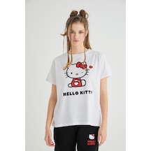 Hello Kitty Lisanslı Baskılı Basic T-shirt Relaxed Pamuk Renkli
