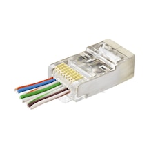 Cat6e Ez Rj45 Metal Konnektör 100 Adet Plastik Kutu - Şeffaf Nd2423