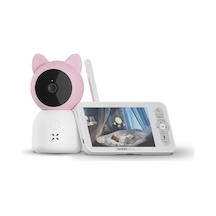 Xenon Smart Bebek Kamerası 3MP 5" Lcd Monitör - Mobil Kontrol - Ninni - Hareket Algılama, Gece Görüş Pembe-x7202 - Pembe