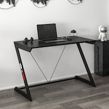 Zoned Metal Ayaklı Gaming Oyuncu Masası - Siyah