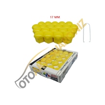A Kalite Mefsa Bijon Kapağı Düz 17 Mm Sarı 20 Li Set