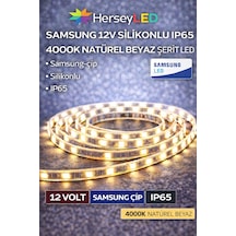 Samsung 12v Silikonlu Ip65 4000k Şerit Led 5 Metre/ Paket