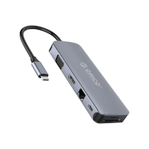 Type-c To Usb 3.0 Hdmı 4k 30hz Vga Rj45 Sd Tf Aux Pd Dönüştürücü Hub