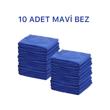 Mikrofiber Parlak Temizlik Bezi 10'lu 40x40 Mutfak Yer Banyo Temizleme Bezi Havlu Bez Mavi Renk Çok Renkli