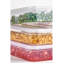 Deepfreezer Organizer Saklama Kabı Büyük 2.4 Lt 6 Adet Şeffaf