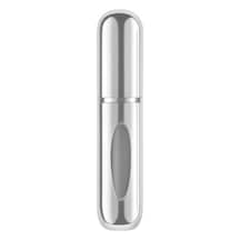 Mini Doldurulabilir Parfüm Şişesi Taşınabilir Seyahat Boy Atomizer Cep Sprey Seti, Pompalı Dolum Kabı, Kompakt, Sızdırmaz Ve Dayanıklı Tasarım Modern, Gümüş
