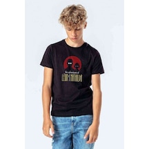 Tshirthane The Adventures Of Leon & Mathilda Baskılı Unisex Çocuk Siyah T-S