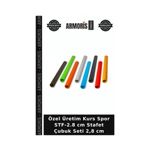 Özel Üretim Kurs Spor Stf-2.8 Cm Stafet Çubuk Seti 2,8 Cm Çok Renkli