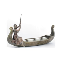 Ayrex Wise Serisi Kayık İçinde Kadın Mumluk Bronz 17,5x39,5x11 Cm Diğer