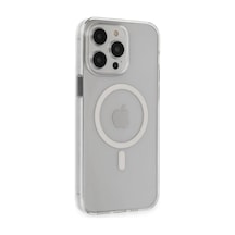 Mey İthalat iPhone Uyumlu 14 Pro Max Kılıf Tron Şeffaf Magsafe Kapak - Şeffaf