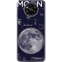 Xiaomi Poco X3 Pro Kılıf Resimli Desenli Baskılı Silikon Moon info 1424