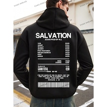 Y2k Trend Sezon Unisex Retro Sweatshırt Kapşonlu Kod 1776 Trz1747 Siyah