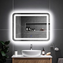 Quadra Led'li Kumlamalı Lavabo &amp Banyo Aynası Dokunmatik Sensörlü Beyaz Led 80 X 60 Diğer