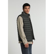 Colin's Colins Slim Fit Dik Yaka Fermuarlı Astarlı Erkek Yeşil Yelek Cl1082936 Q1.v1 Lkh Açık Haki