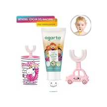 Mas Lord U Tipi Yeni Nesil Diş Fırçası Seti - Pembe Fırçalık + Pembe Araba 2-6 Yaş +Agarta Çocuk Diş Macunu