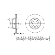 MGA 50108 Fren Diski Ön Ducato 94-16 / Boxer 94-16 / Jumper 94-16 Havalı 300Mm