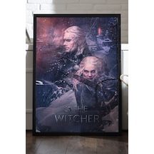 The Witcher Siyah Ahşap Çerçeveli Poster, Dizi Duvar Tablosu