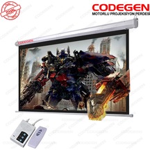 Codegen Ex-24 240x200 Cm Motorlu Elektrikli Uzaktan Kumandalı Projeksiyon Perdesi - Cdgex24