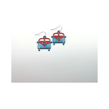 Tedz Collection Çiçekli Vosvos Pin Küpe Çok Renkli