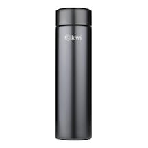 Kt-8633 Akıllı Dijital Termos 480 Ml - Led Sıcaklık Göstergeli 304 Paslanmaz Çelik Süzgeçli Çay Kahve Termosu, Sızdırmaz Isı Koruyucu Renkli Isı Dereceli Mat Siyah Seyahat Mug Matarası Açık Beyaz