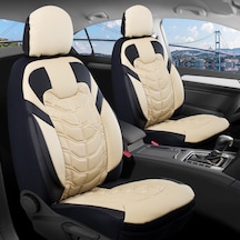 Honda Cr-z Lüx Deri Oto Koltuk Kılıfı Ön Arka Takım Classy Serisi Bej Siyah
