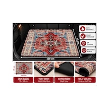 Tüm Araçlara Uyan 75x100 Cm Dijital Baskılı Oto Bagaj Halısı Kaymaz Tabanlı, Siyah Biyeli, Dekoratif Araç Bagaj Paspası - 937497452