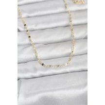 Cm 14k Gold Renk Yassı Gemici Zincir Model 60 Cm Kadın Kolye - Tj-bko10967 Çok renkli 99580238